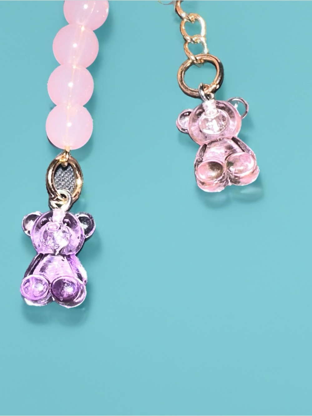 Pink & Purple Gummy Bear - Cute Bag Accessory - Picture 3 of 3